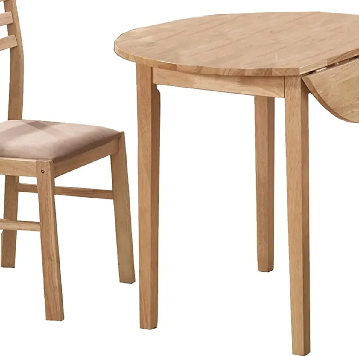 Sophisticated 3 Piece Wooden Table And Chair Set, Brown - Benzara