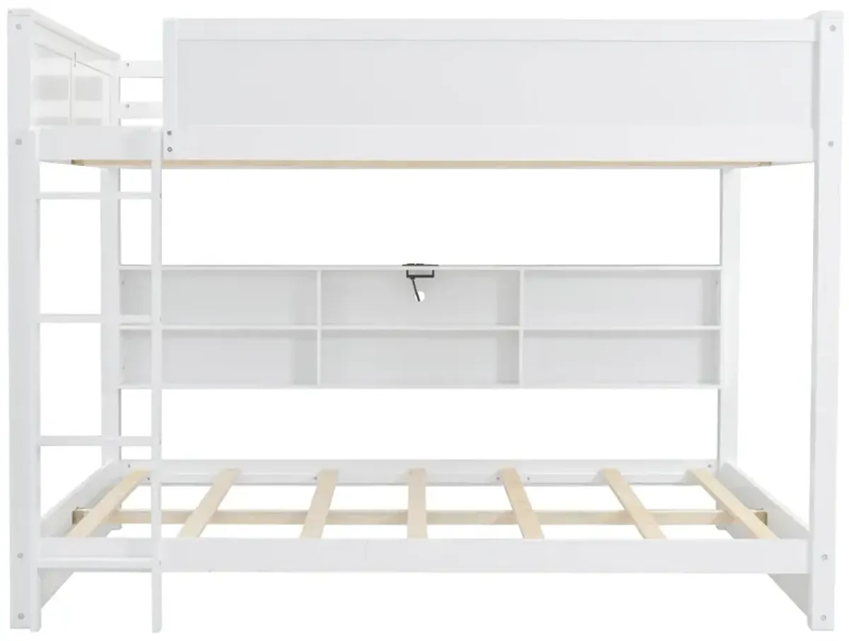 Merax Bunk Bed with Storage Cabinets and USB Ports