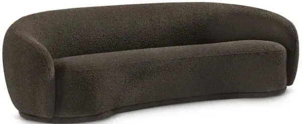 Meridian Furniture Hyde Brown Boucle Fabric Sofa