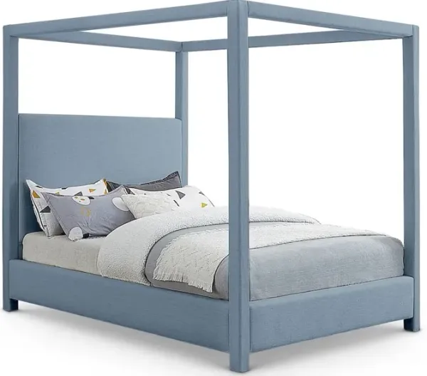 Meridian Furniture Emerson Sky Blue King Bed