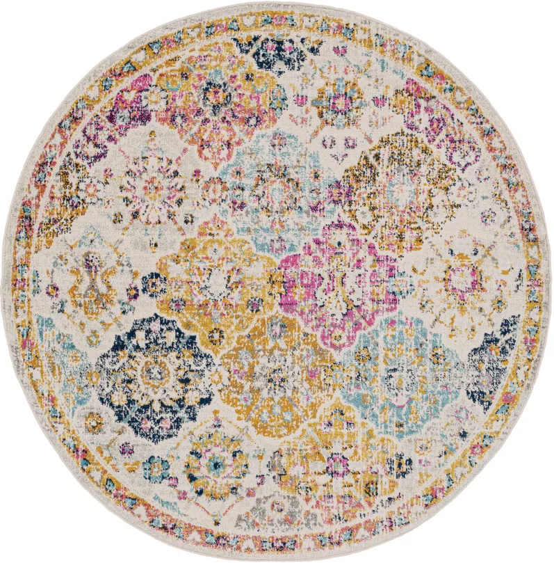 Harput HAP-1018 5'3' Round Red Rug