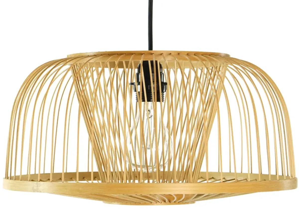 Modern Oval Bamboo Wicker Rattan Hanging Light Shade for Living Room, Dining Room, Entryway