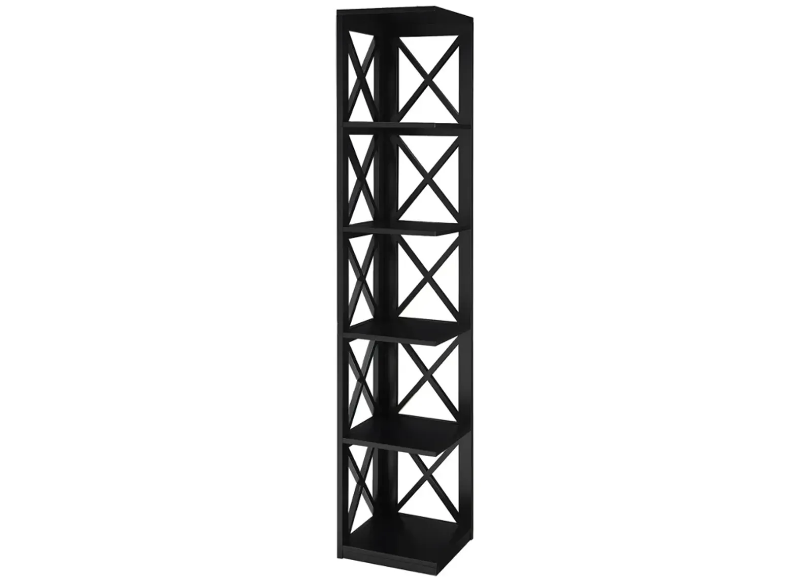 Convenience Concepts Oxford 5 Tier Corner Bookcase, Black