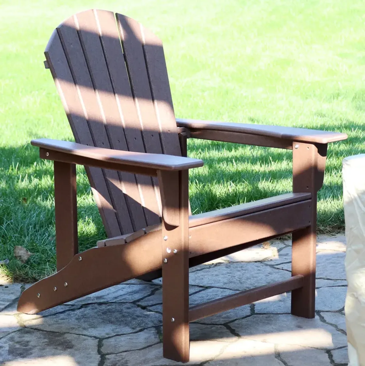 Sunnydaze Upright HDPE Raised Outdoor Adirondack Chair