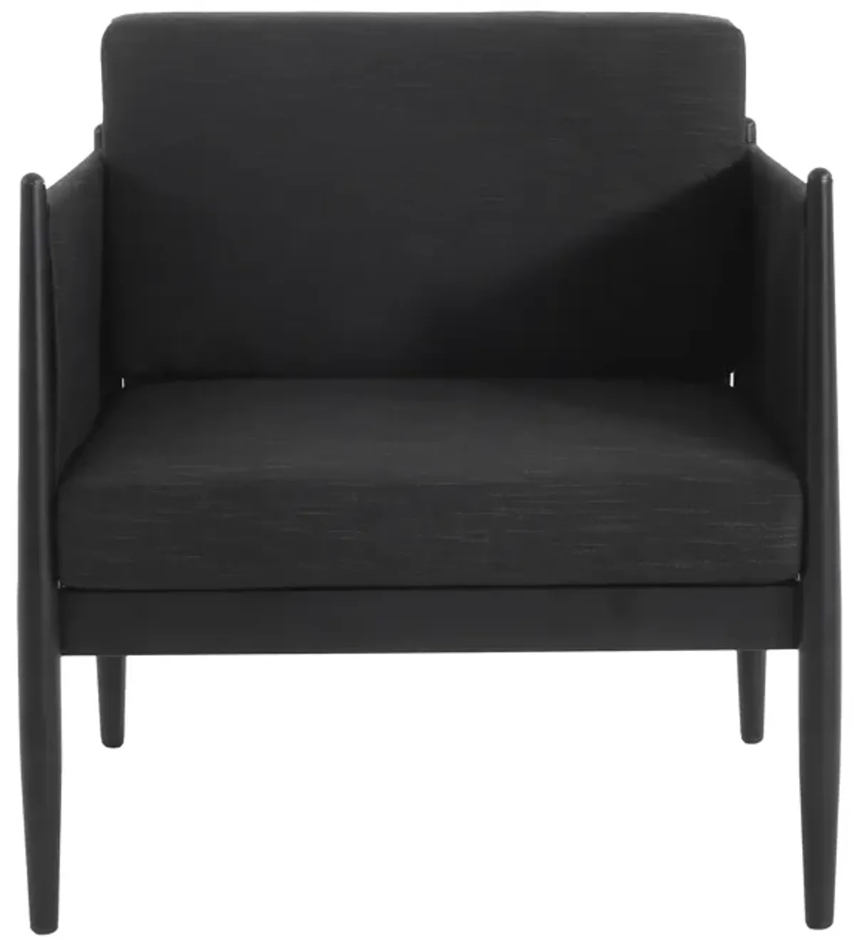 Jackie Outdoor Club Accent Chair, Black, Dark Gray Cushions, Aluminium