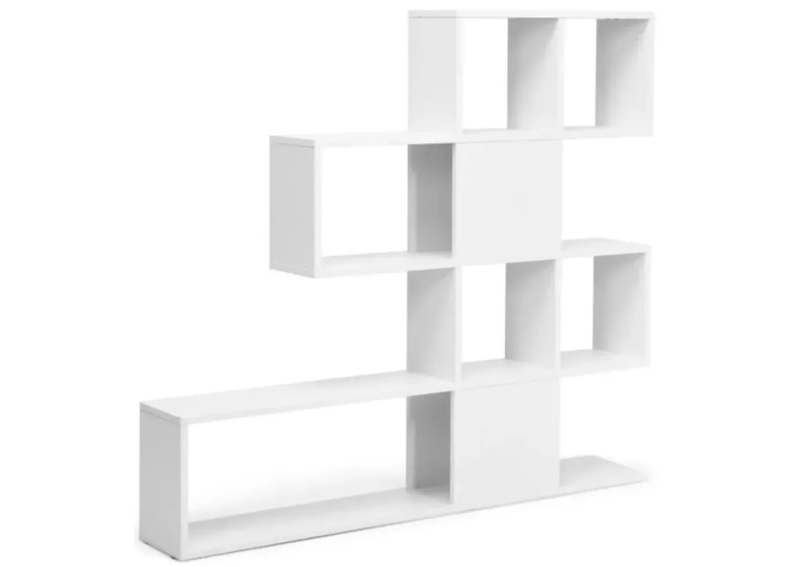 Hivvago 5-Tier Bookshelf Corner Ladder Bookcase with Storage Rack