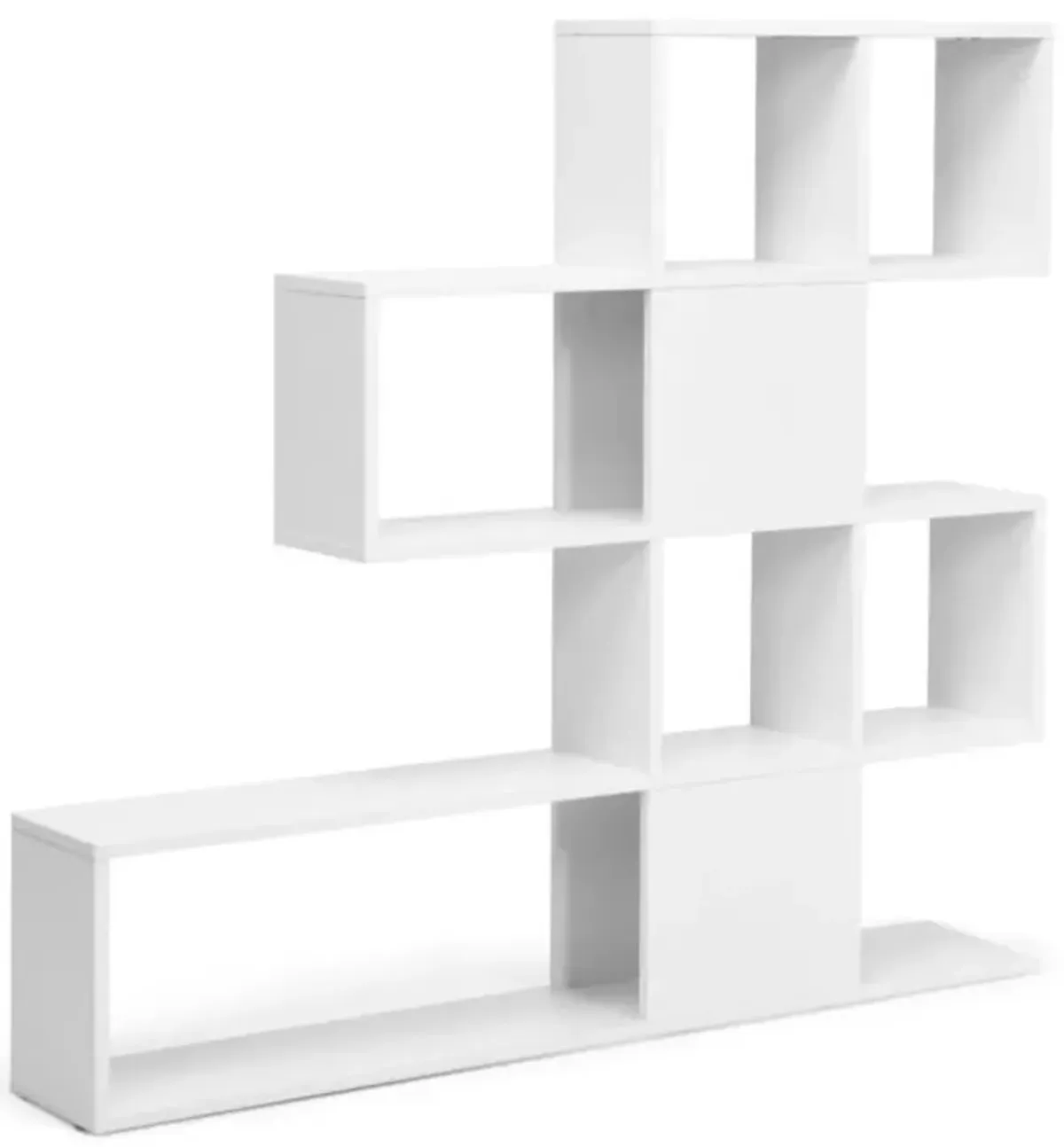 Hivvago 5-Tier Bookshelf Corner Ladder Bookcase with Storage Rack