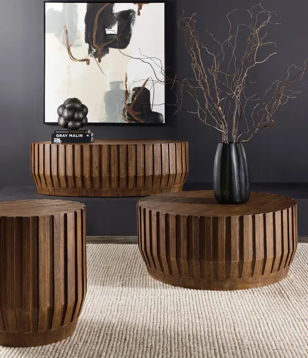 Gears Round End Table