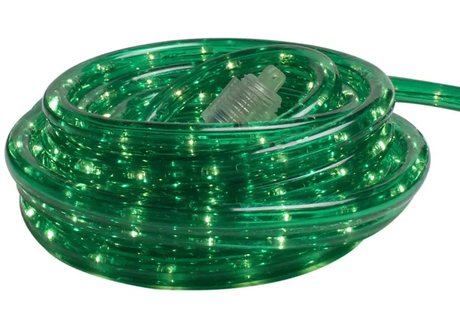 100' Green Incandescent Outdoor Christmas Rope Lights