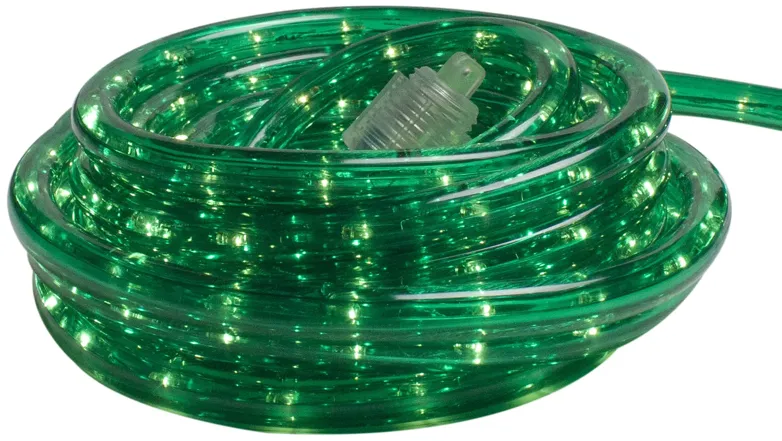 100' Green Incandescent Outdoor Christmas Rope Lights