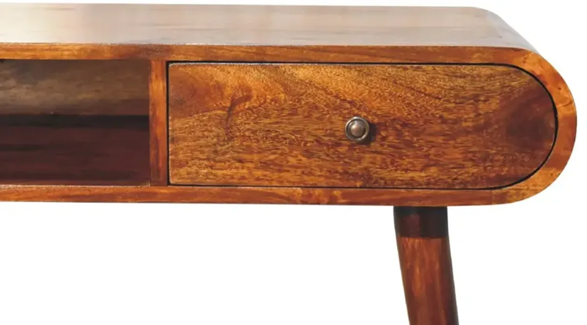 Artisan Furniture Chestnut London Open  1 Drawer Solid Wood Console