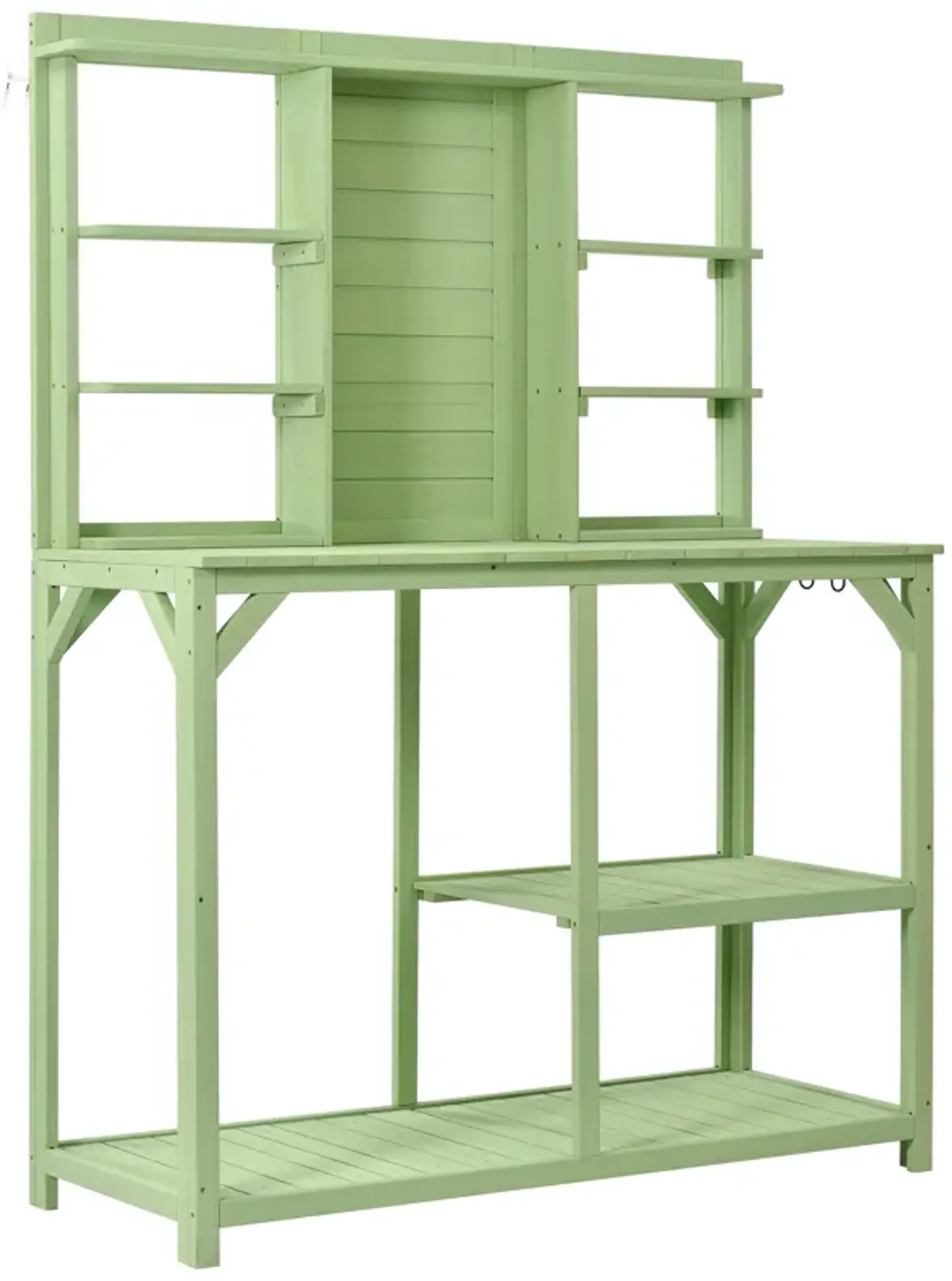 Merax Outdoor Potting Bench with 6-Tier Shelves