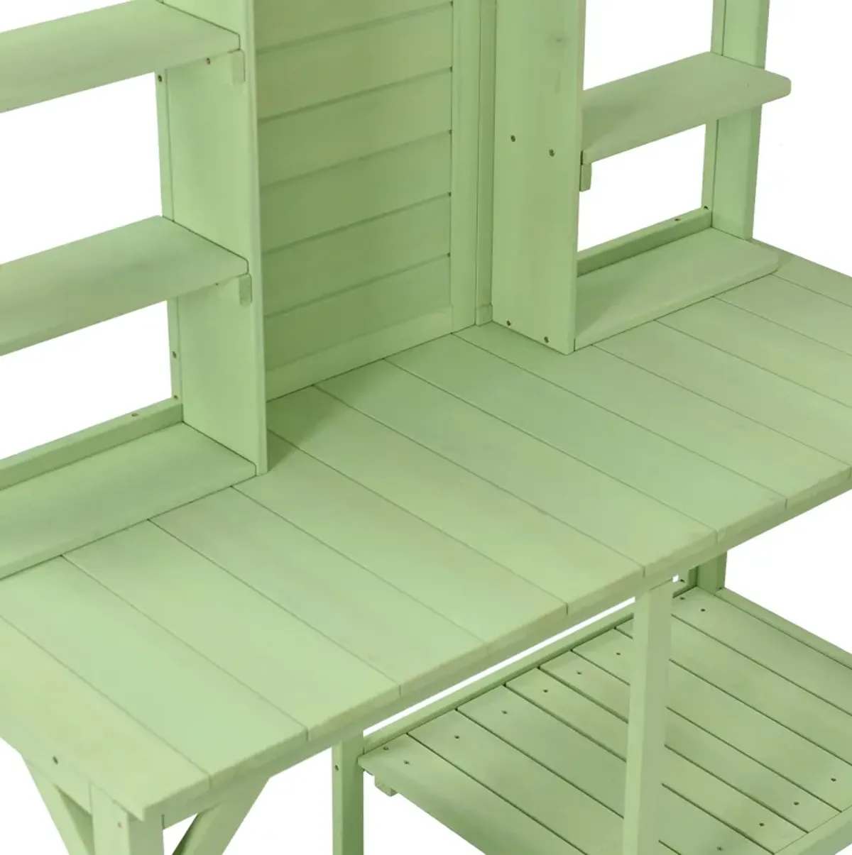 Merax Outdoor Potting Bench with 6-Tier Shelves