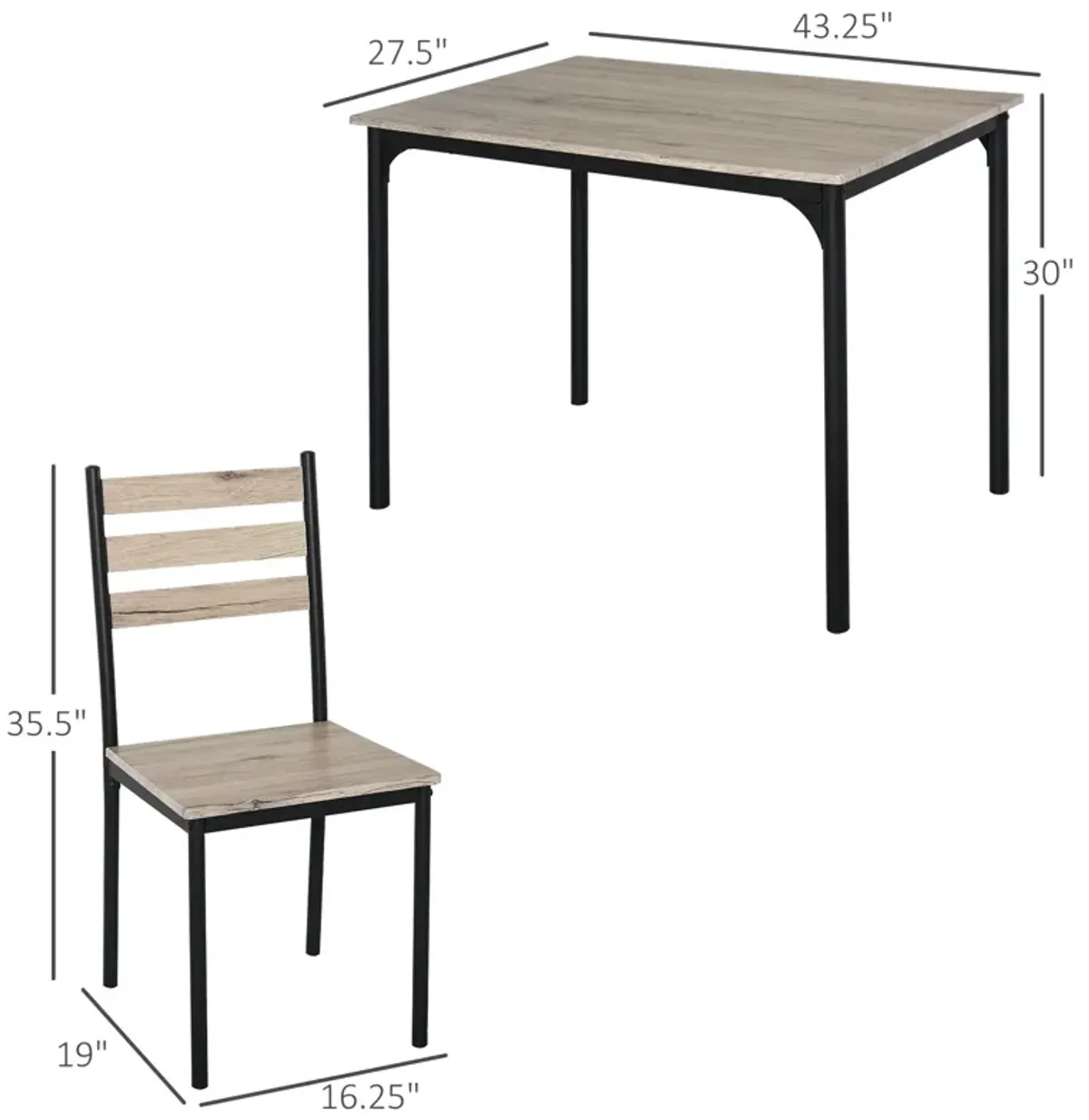 Multi-Section Outside or Inside Seating Bench with Tabletop Smooth Surface