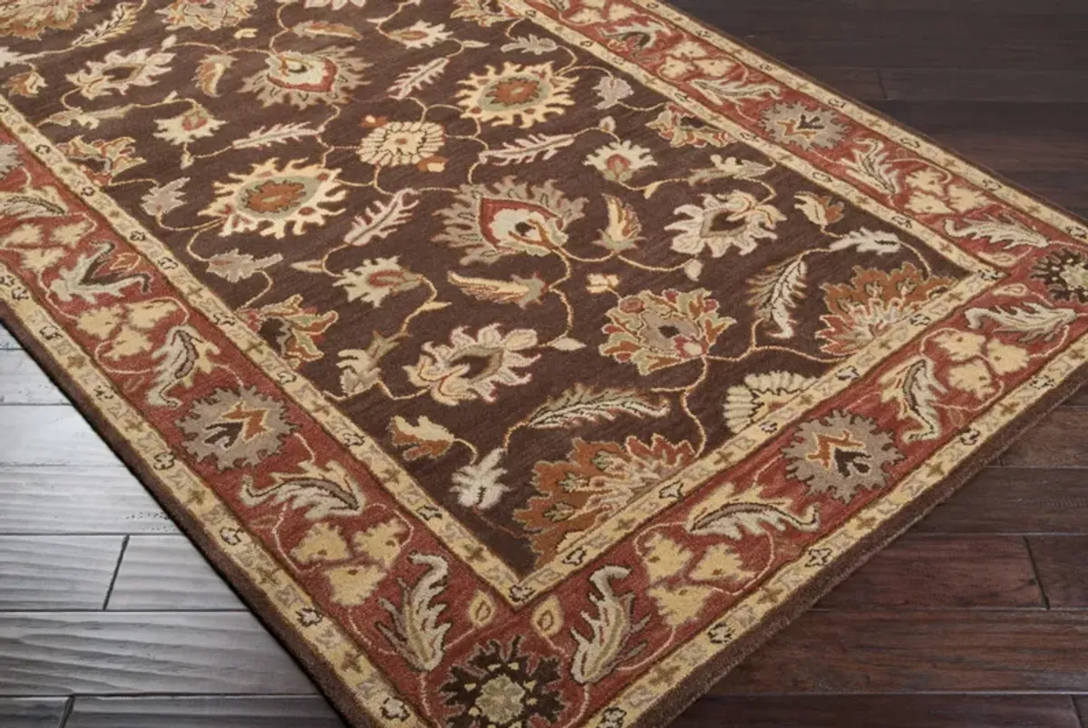 Caesar CAE-1036 9'9' Round Brown Rug