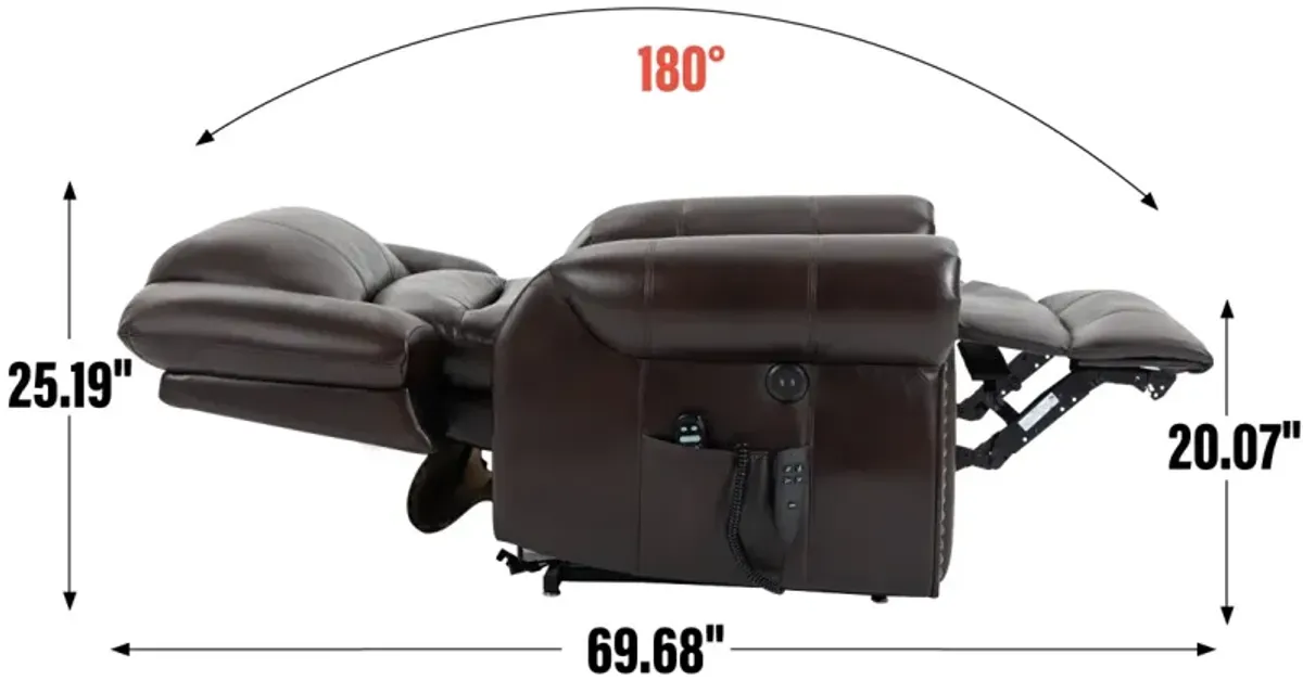 350 lbs Power Lift Recliner with Heat Massage