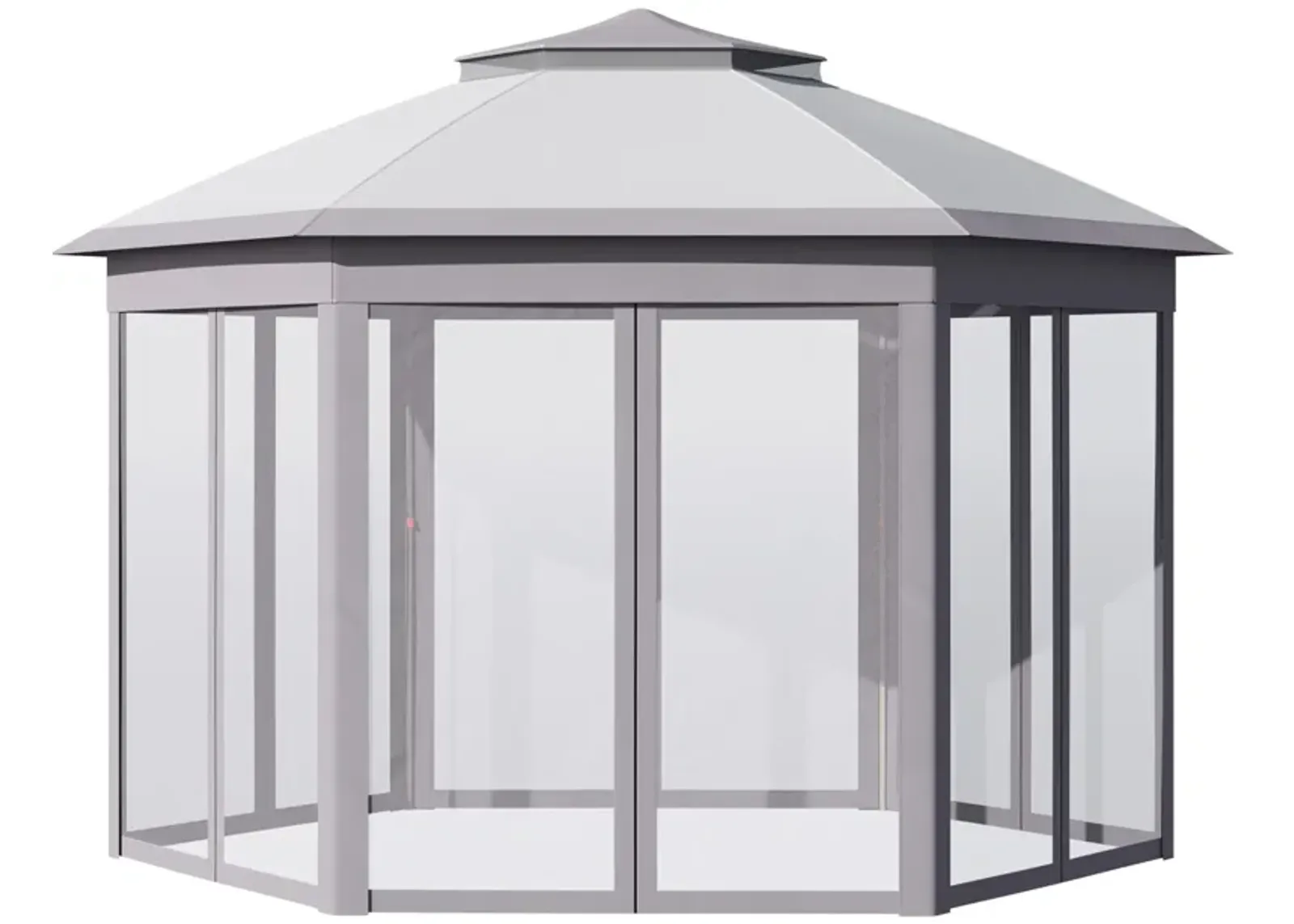 Gray Outdoor Pavilion: 13'x11' Pop Up Gazebo for Patio and Backyard