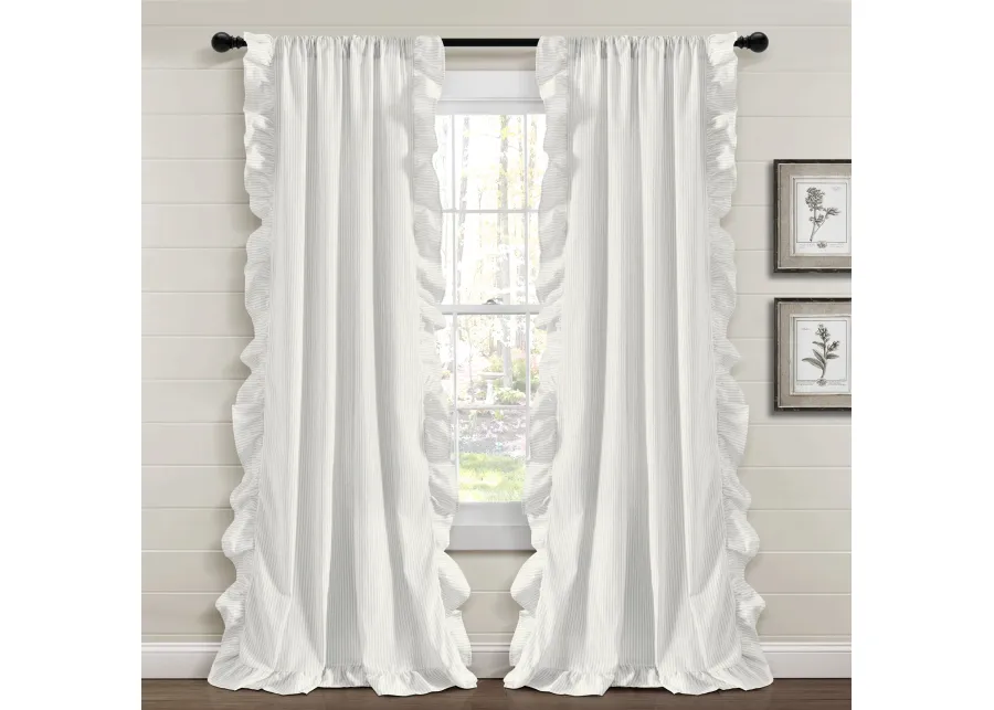 Farmhouse Reyna Ruffle Window Curtain Panels