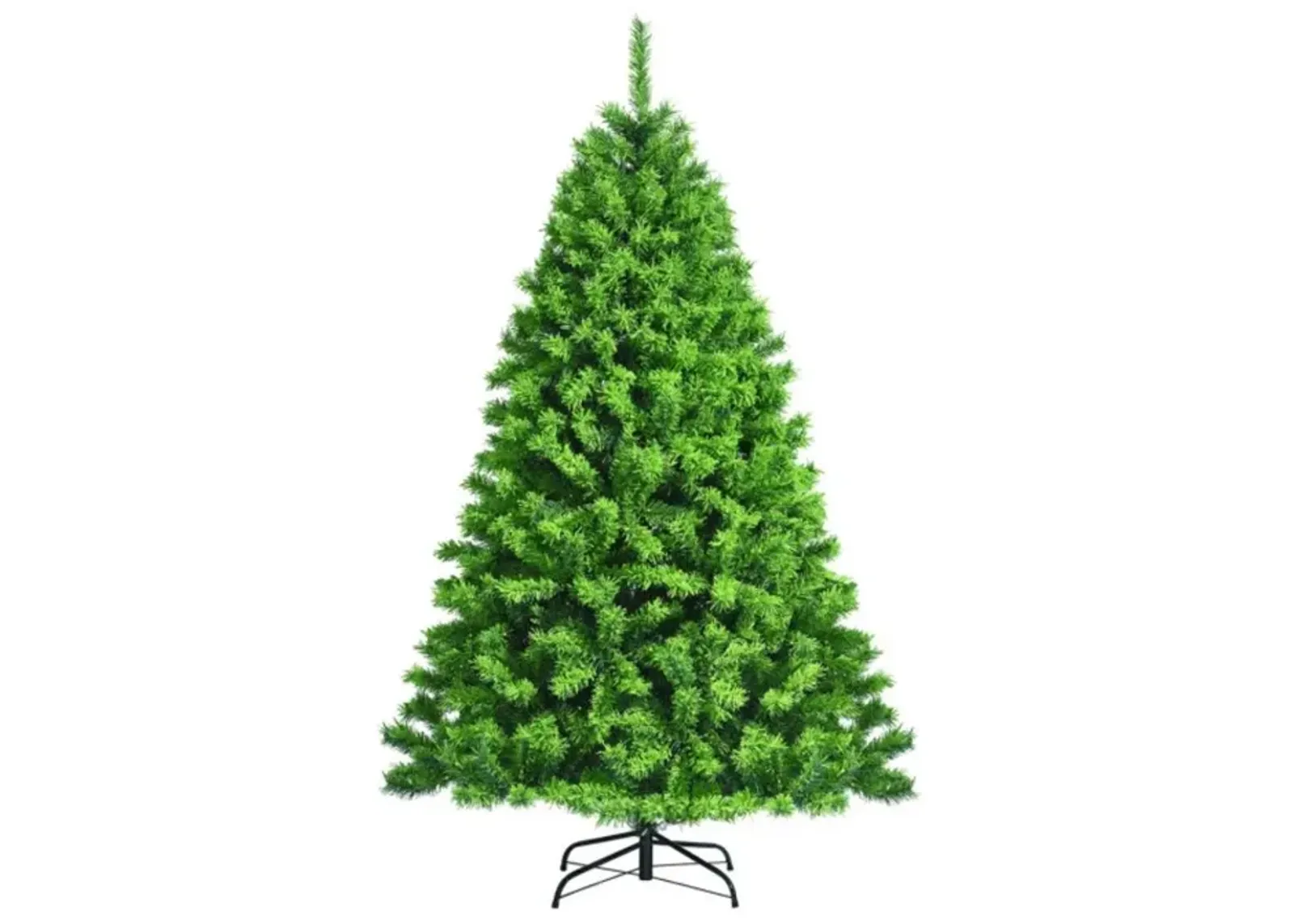 Hivvago 4.5/6.5/7.5 Feet Unlit Artificial Christmas Tree with Metal Stand