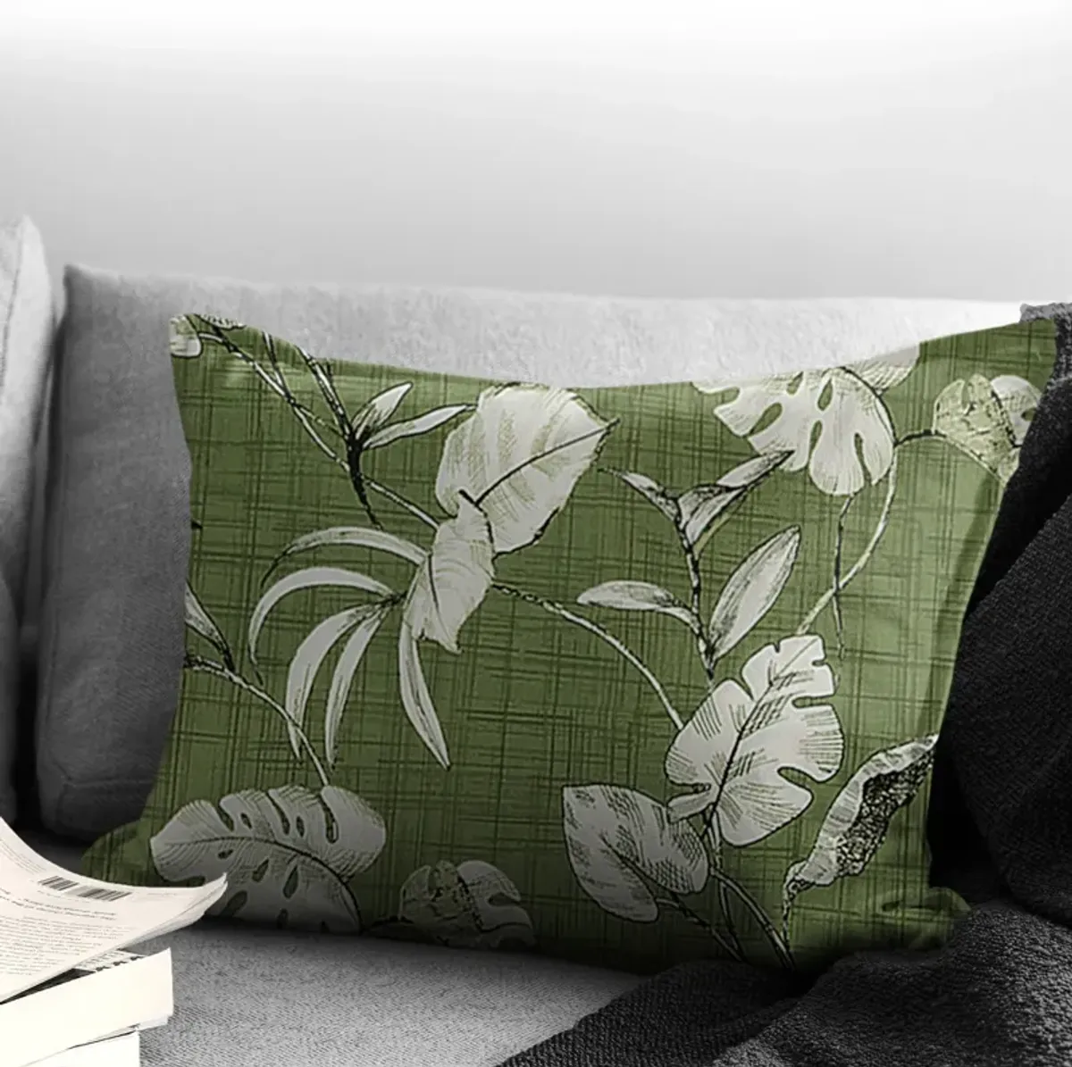 6ix Tailors Fine Linens Tropez Green Decorative Throw Pillows