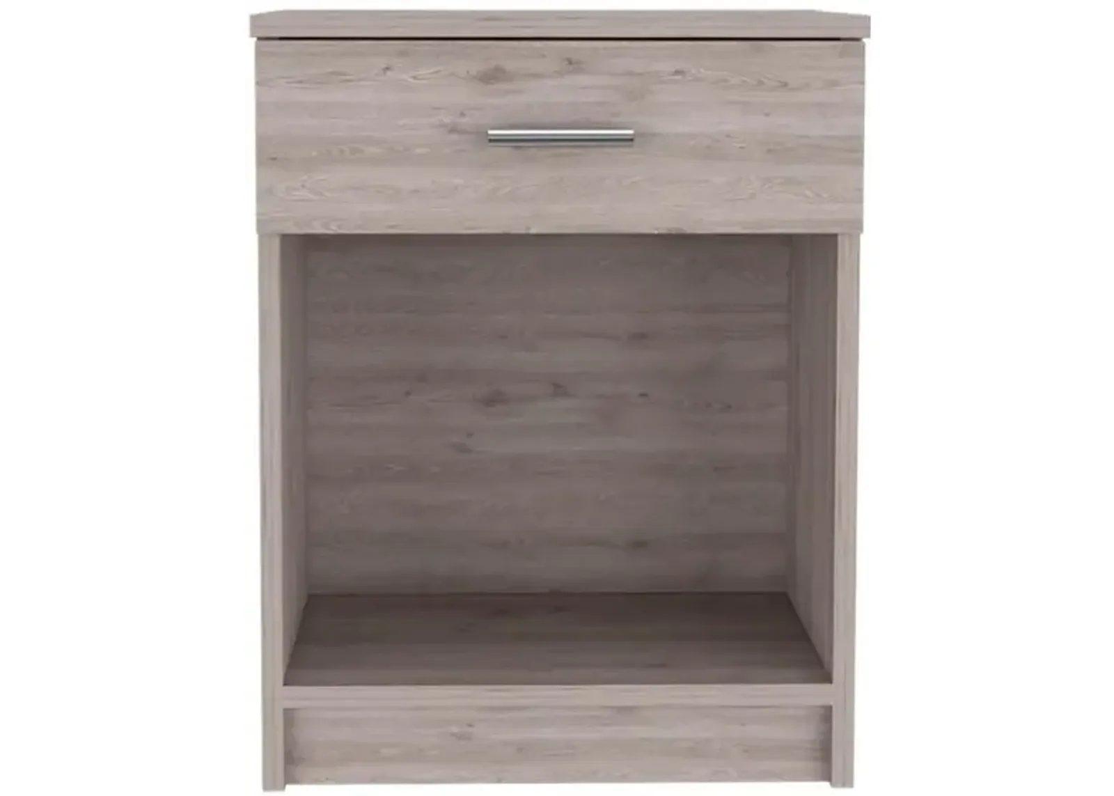 DEPOT E-SHOP Beryl Nightstand, One Drawer, Low Shelf, Countertop-Light Grey, For Bedroom