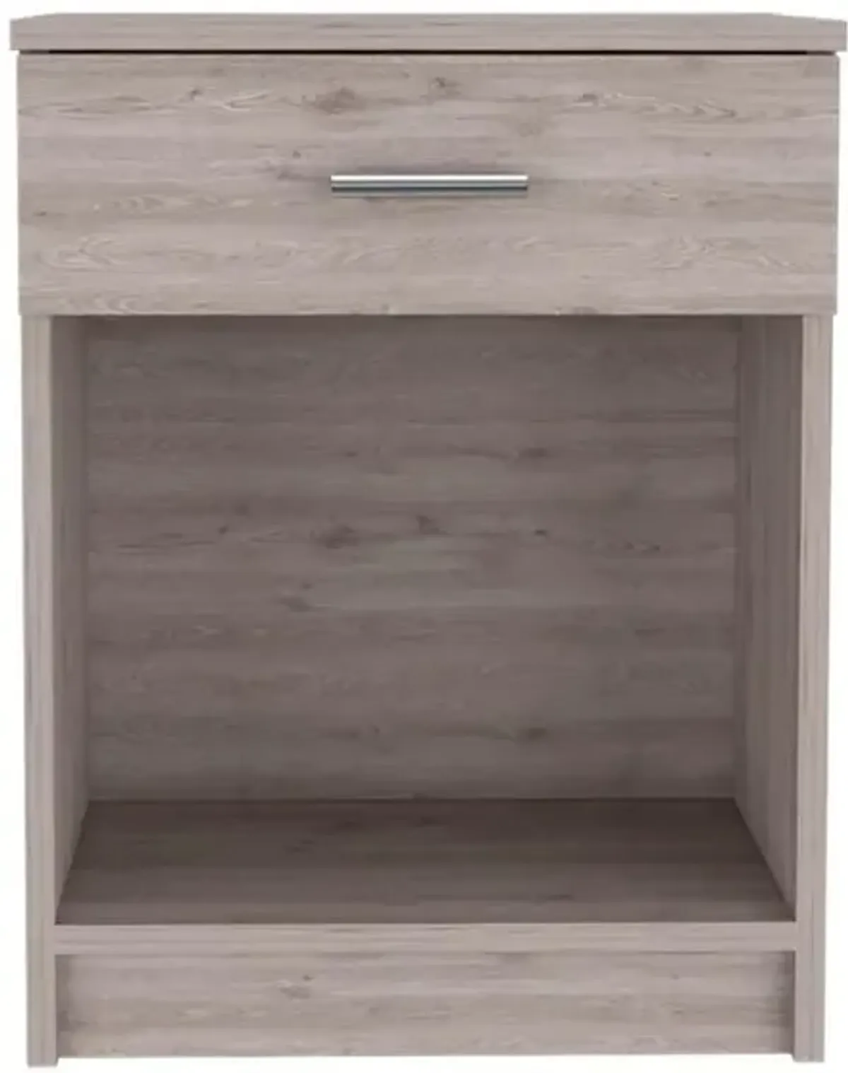 DEPOT E-SHOP Beryl Nightstand, One Drawer, Low Shelf, Countertop-Light Grey, For Bedroom