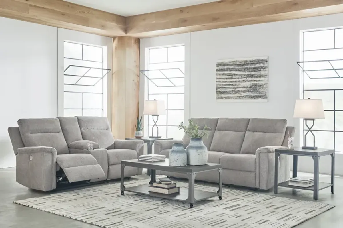 Barnsana Power Reclining Sofa in Ash