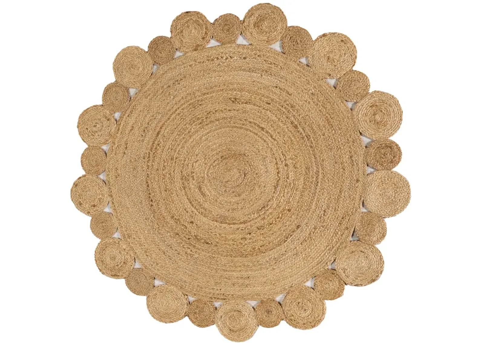 Eden Round Natural Jute hippie Circle Natural Round Area Rug