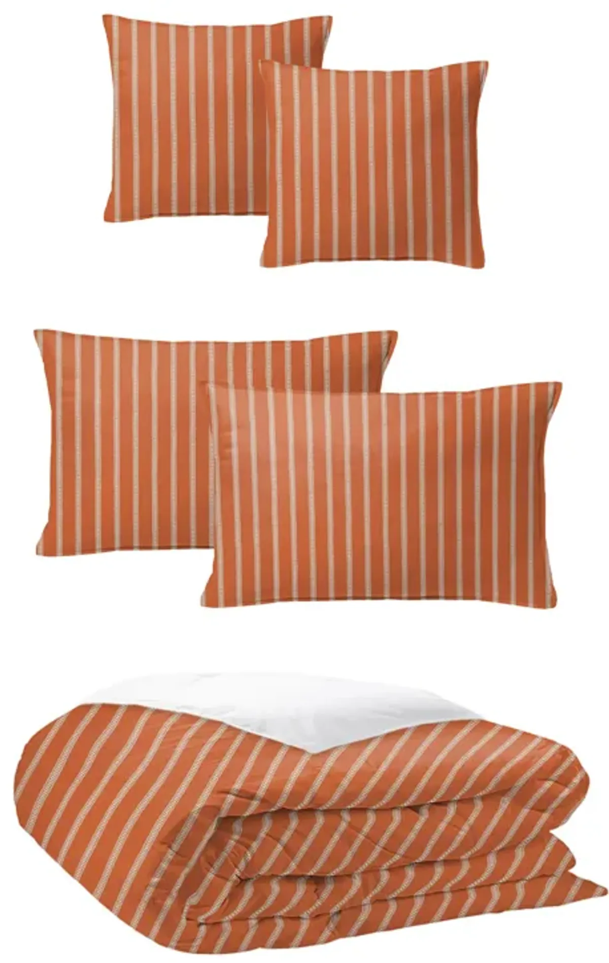 6ix Tailors Fine Linens Skipper Tangerine Coverlet Set