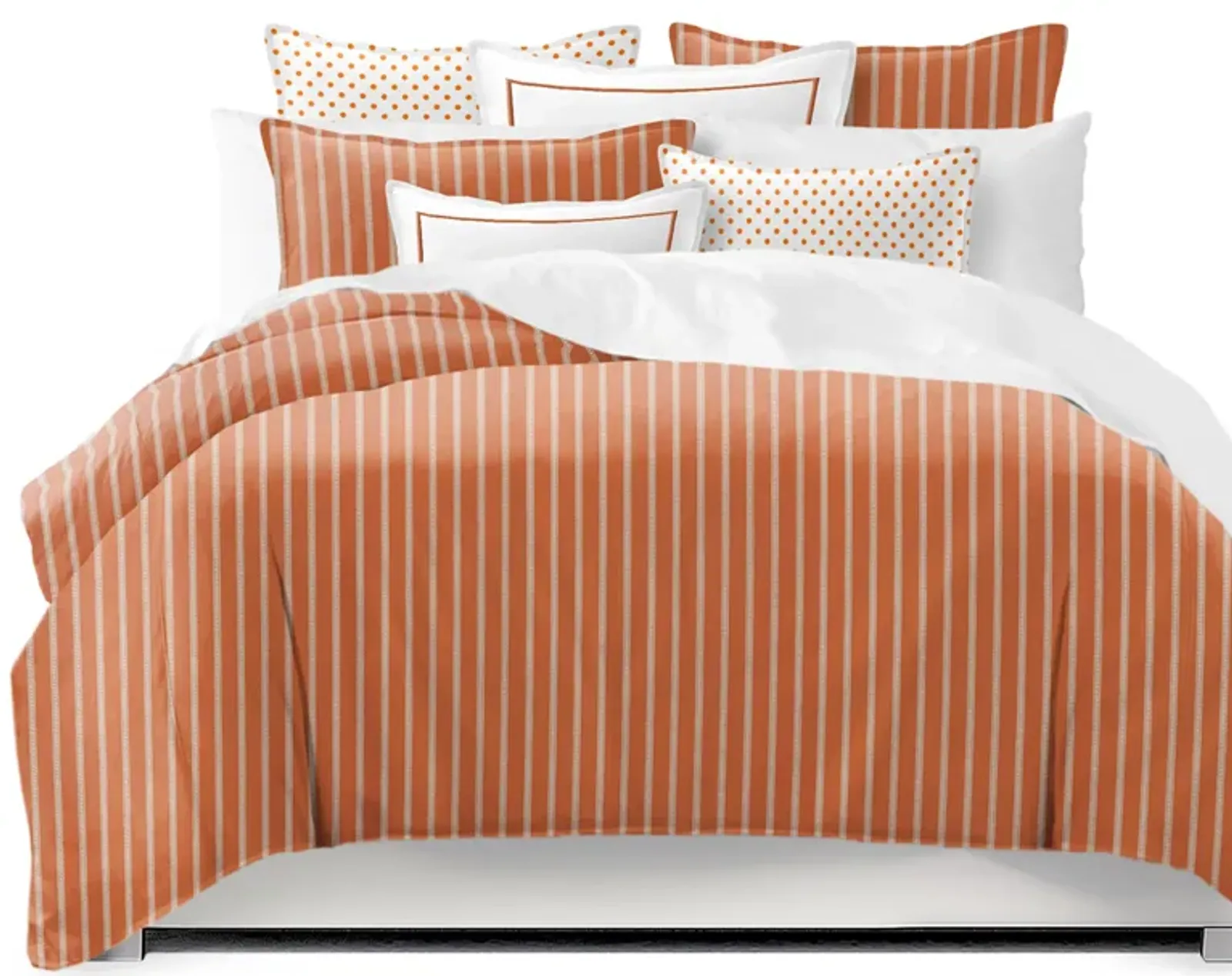 6ix Tailors Fine Linens Skipper Tangerine Coverlet Set