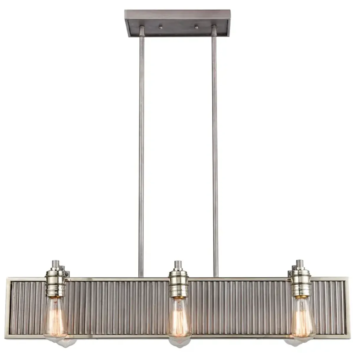 Corrugated 6-Light Chandelier