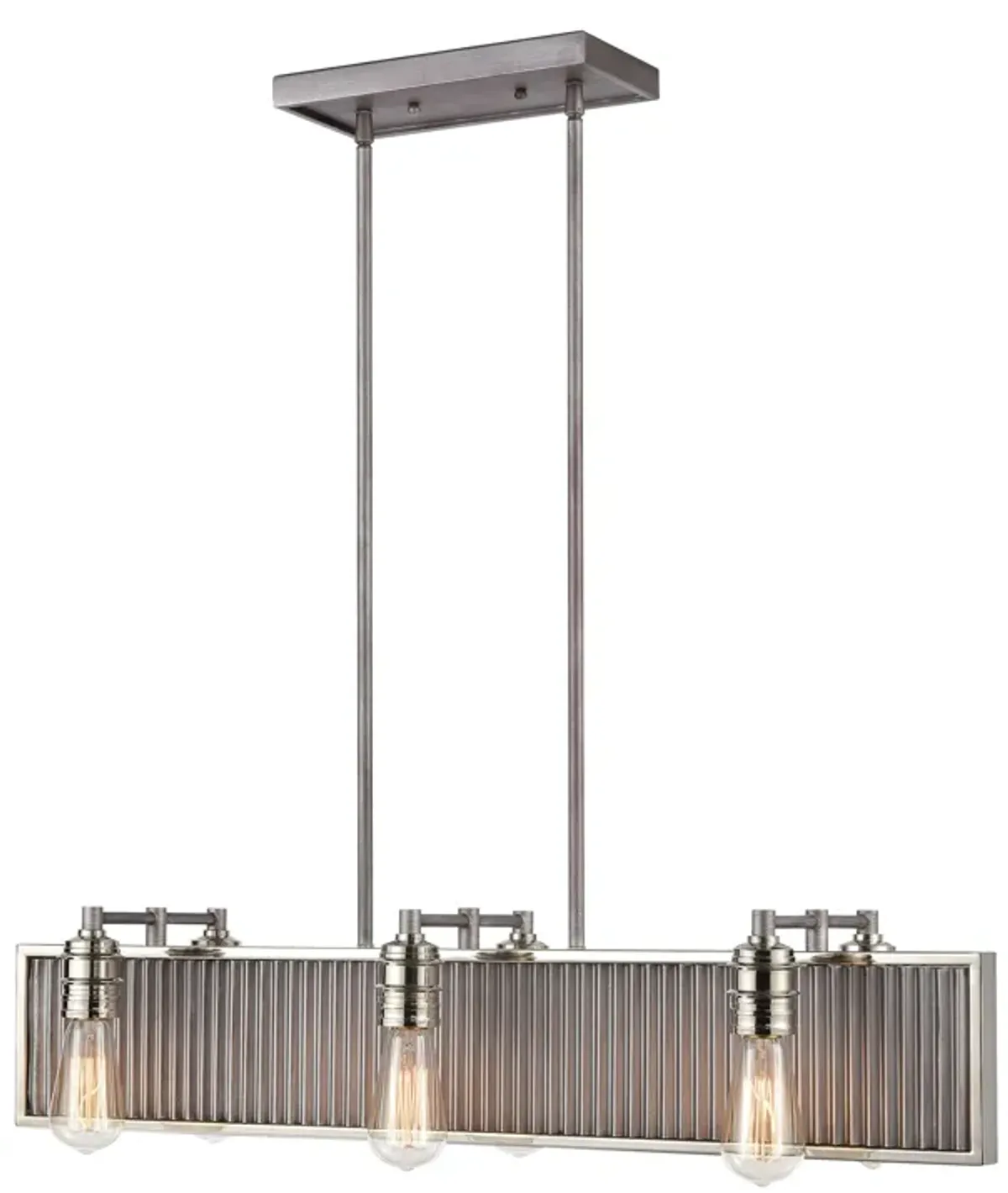 Corrugated 6-Light Chandelier