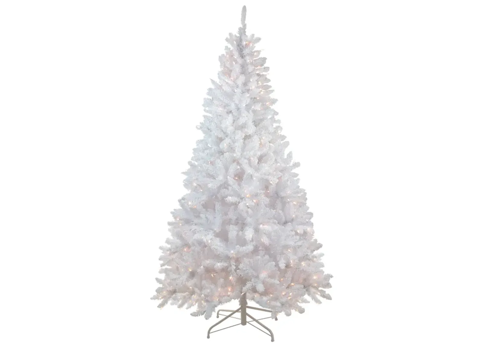 6' Pre-Lit Medium Flocked White Pine Artificial Christmas Tree - Clear Lights