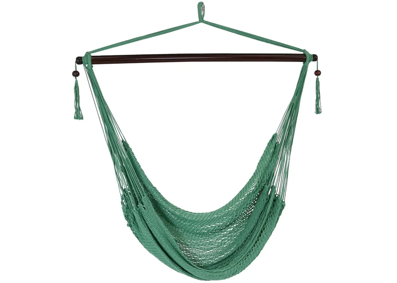 Sunnydaze Extra Large Polyester Rope Hammock Chair and Spreader Bar