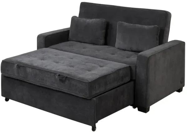 Linen Upholstered Sleeper Bed, PUll Out Sofa Bed