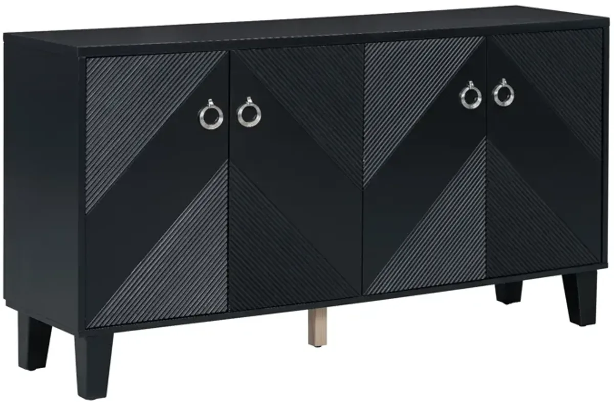 Merax Light Luxury Geometric Patterns Cabinet