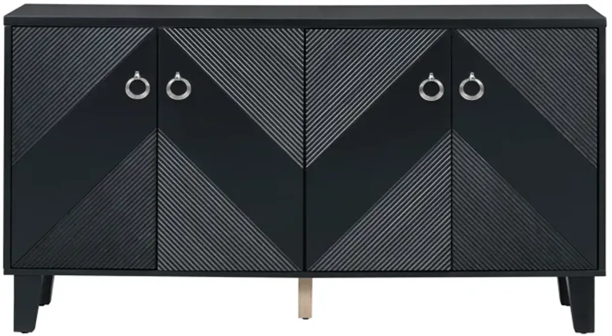 Merax Light Luxury Geometric Patterns Cabinet