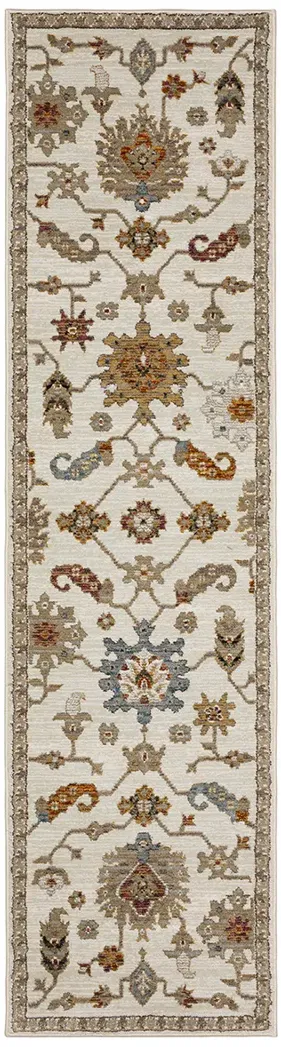 Andorra 2'6" x 12' Ivory Rug