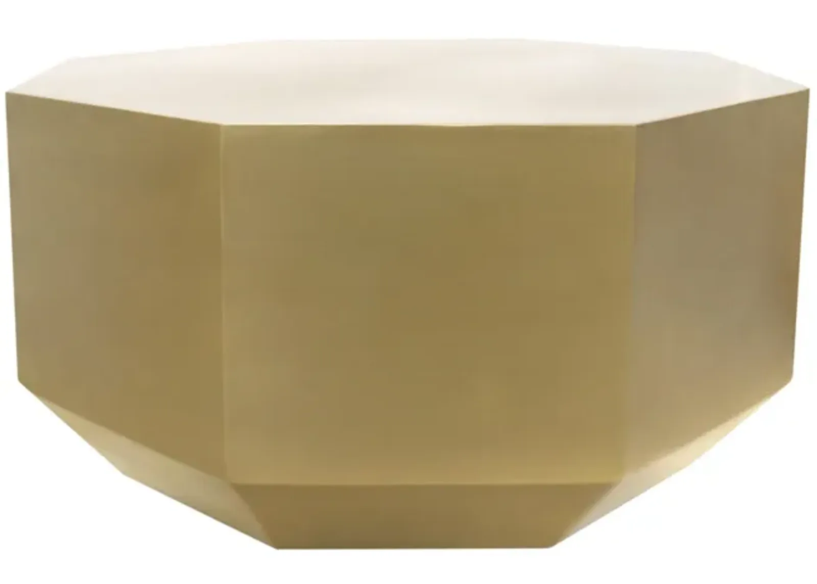 Pasargad Home Byzantine Octagon Shape Coffee Table, Brass