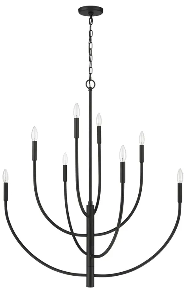Continuance 36'' Wide 8-Light Black Chandelier