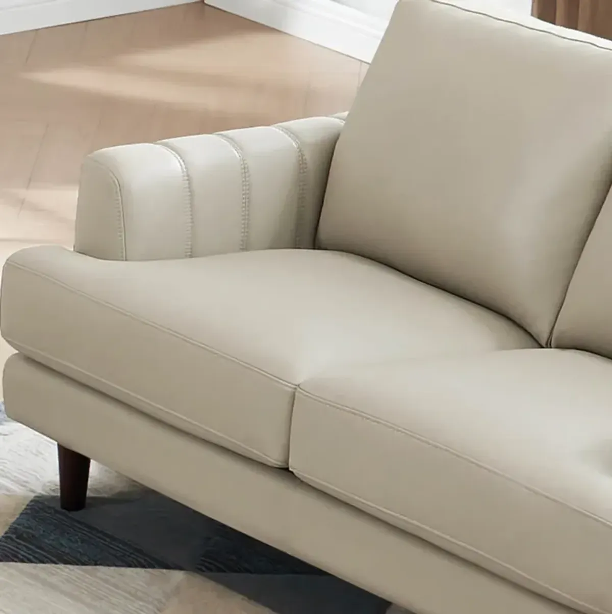 Cassia Top Grain Leather Loveseat