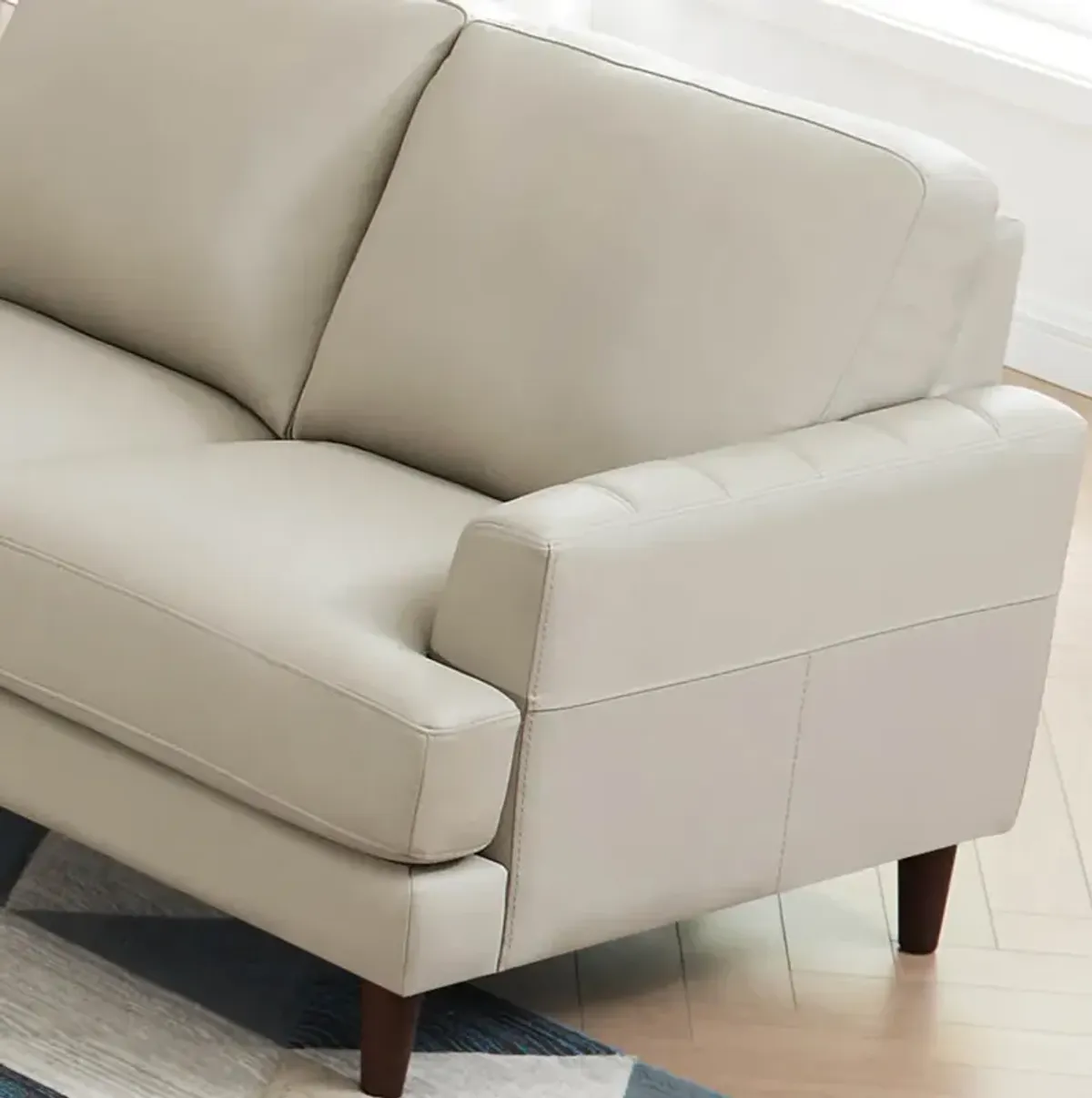 Cassia Top Grain Leather Loveseat