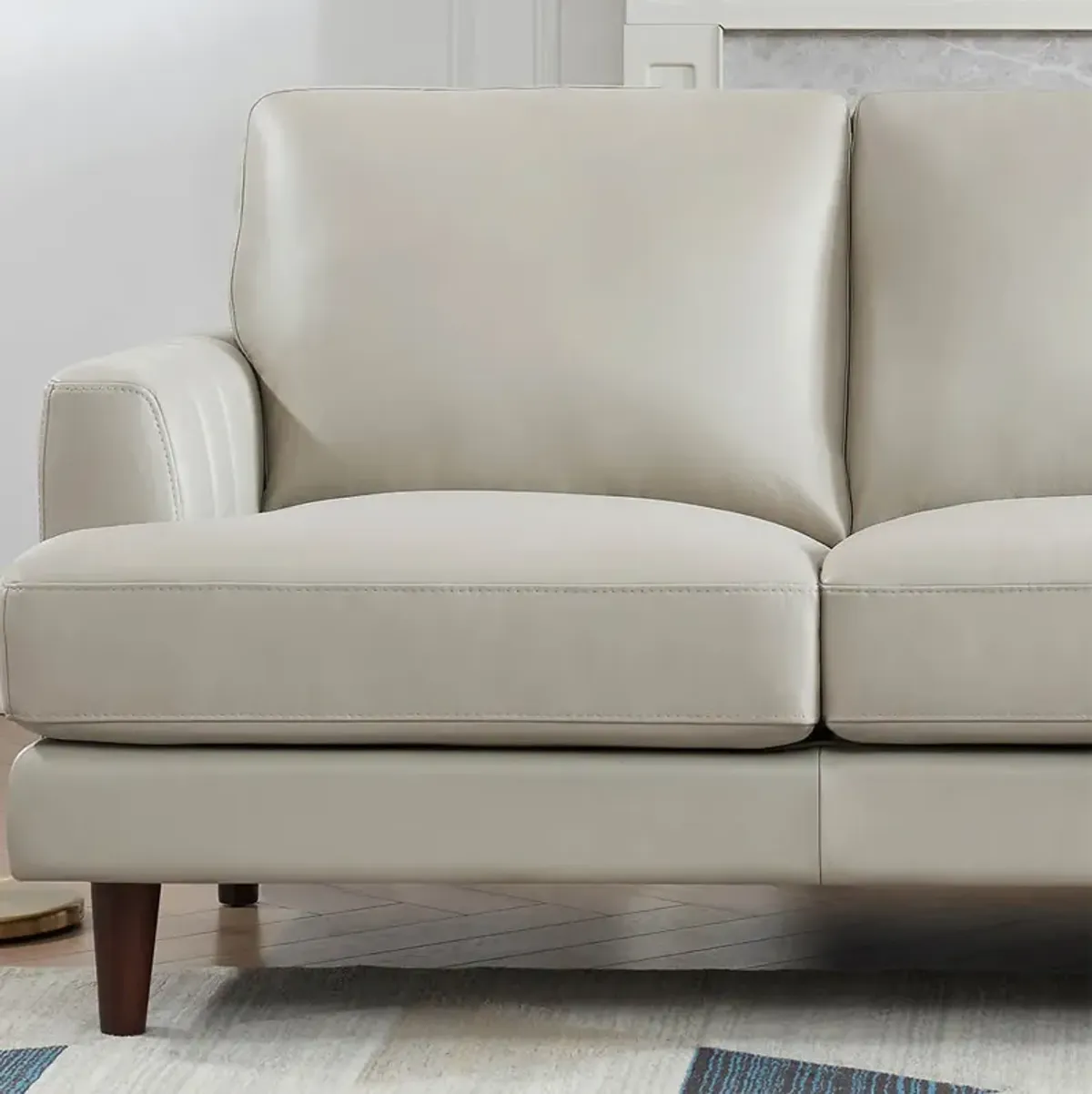 Cassia Top Grain Leather Loveseat