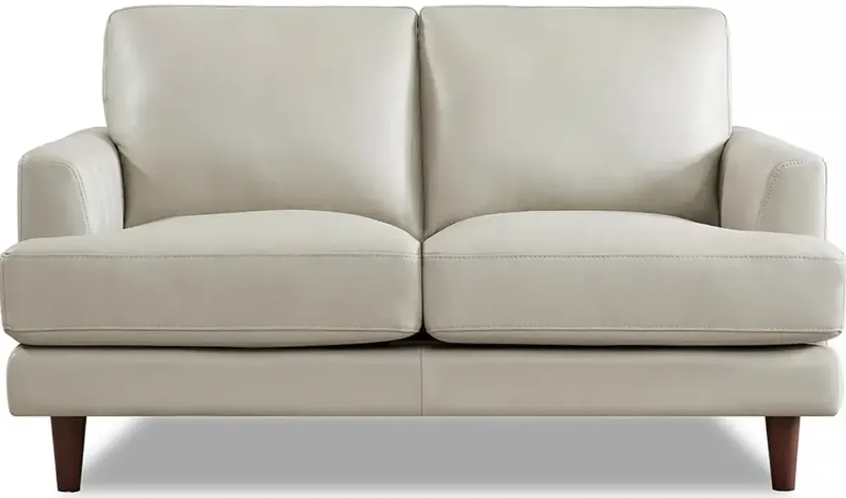 Cassia Top Grain Leather Loveseat