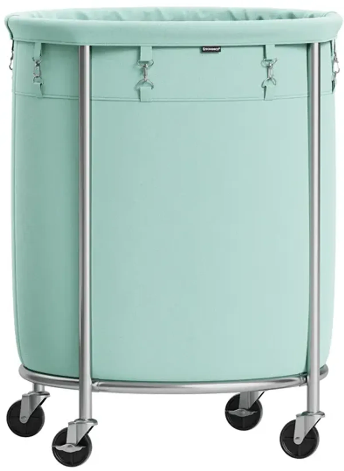 Laundry Basket with Wheels and Removable Bag, Steel Frame, 4 Casters and 2 Brakes