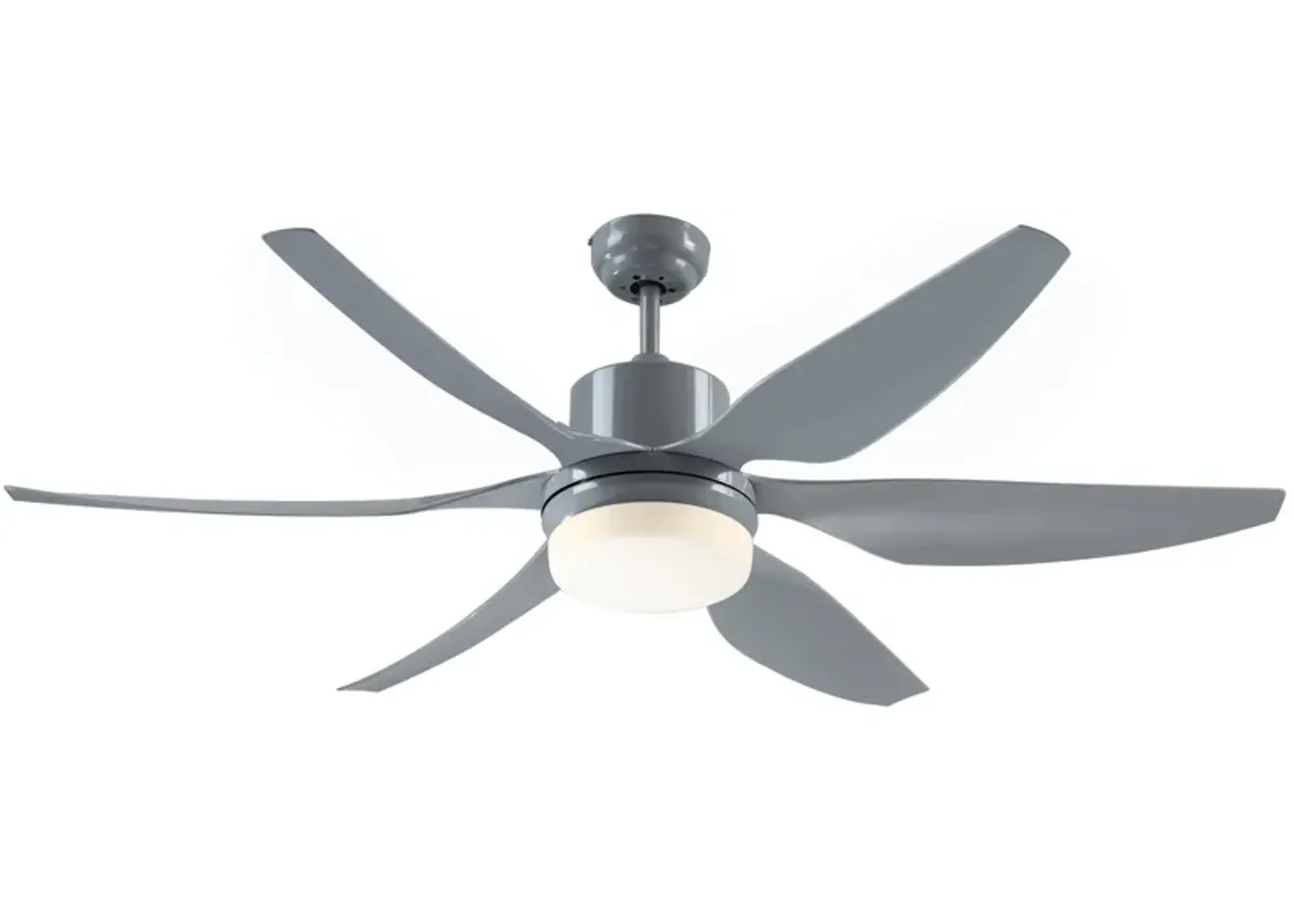 Grey Ceiling Illumination: 52" Fan with LED Light and Remote