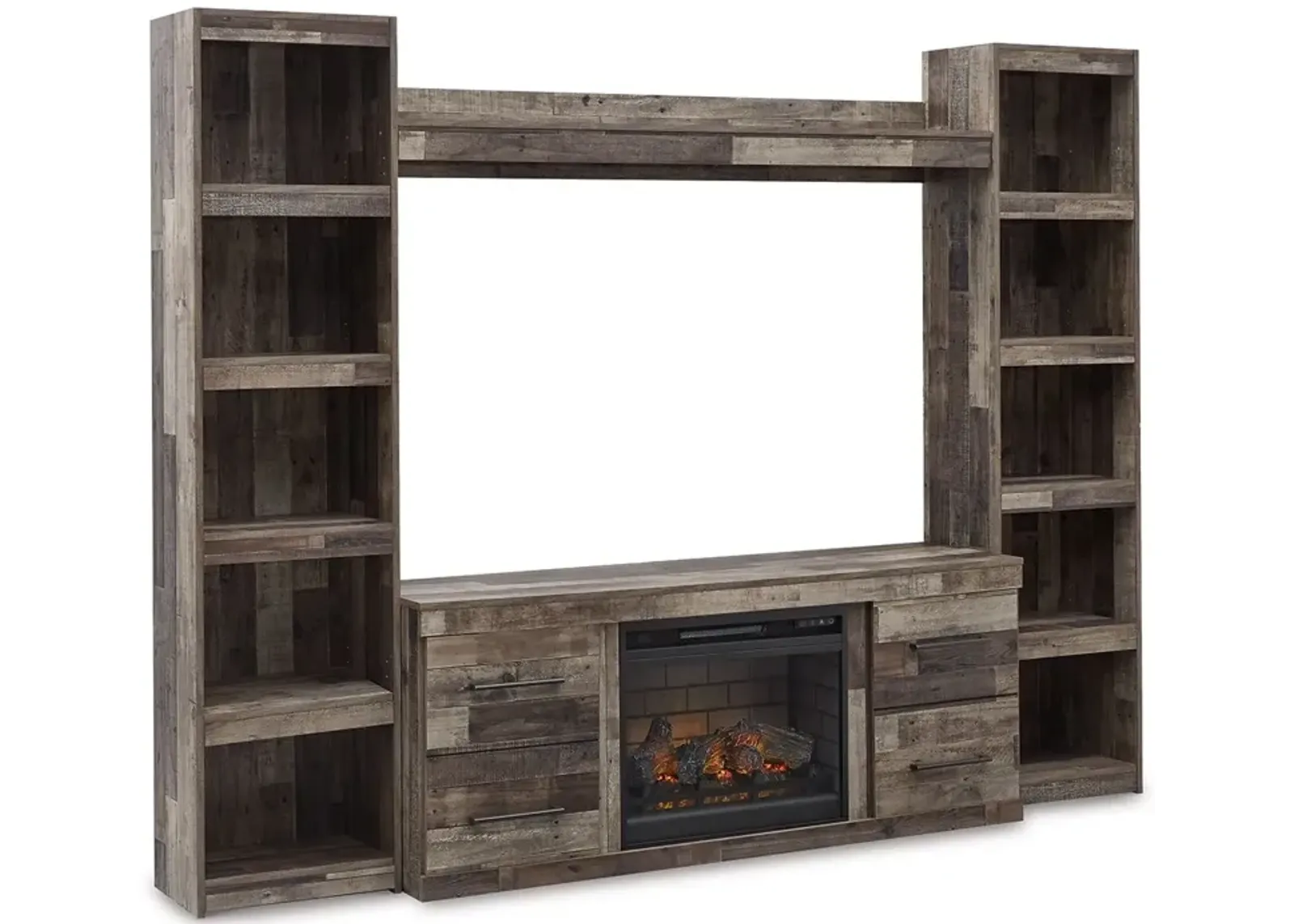 Derekson 4-Piece Entertainment Center with Electric Fireplace