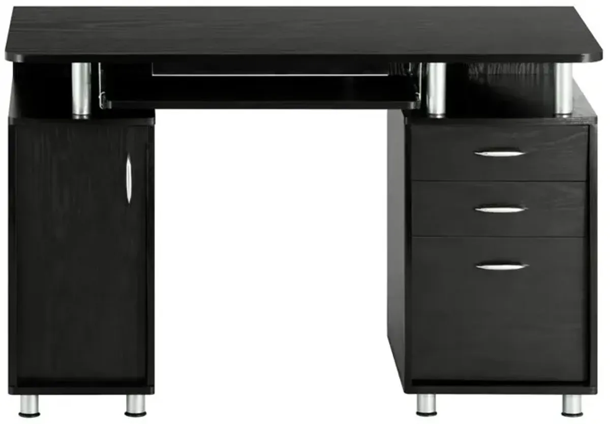 Techni Mobili Complete Workstation Computer Desk with Storage, Espresso