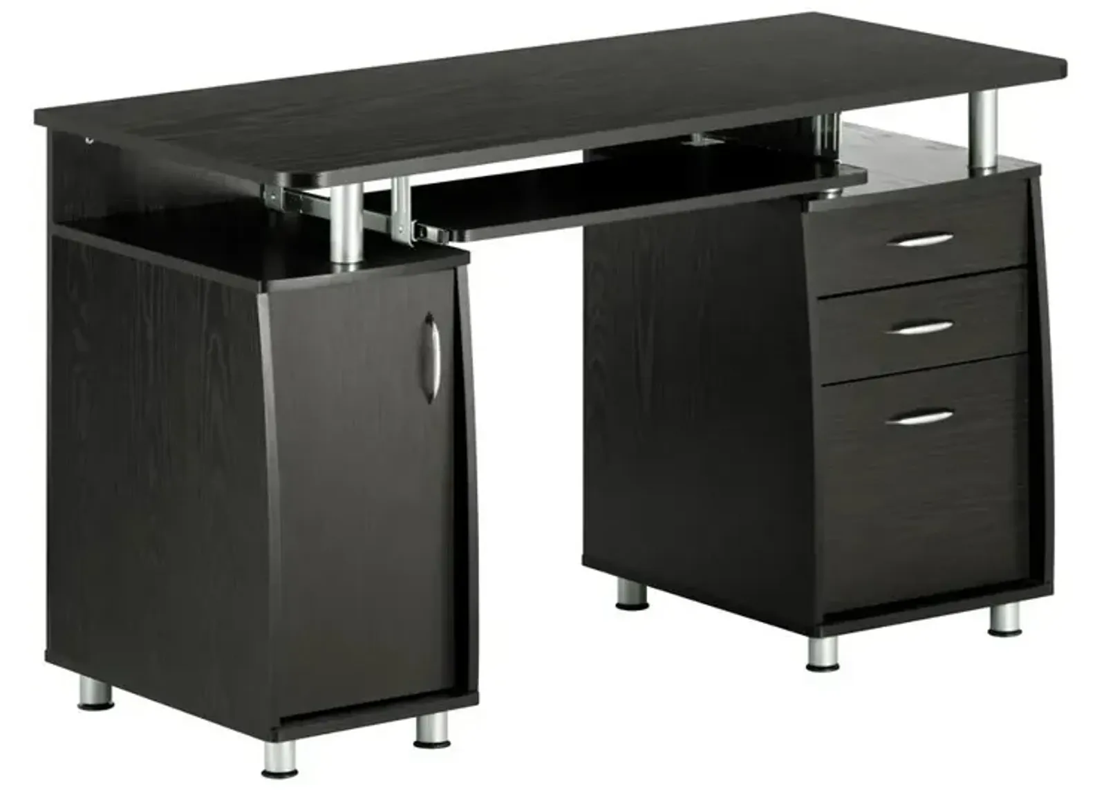 Techni Mobili Complete Workstation Computer Desk with Storage, Espresso