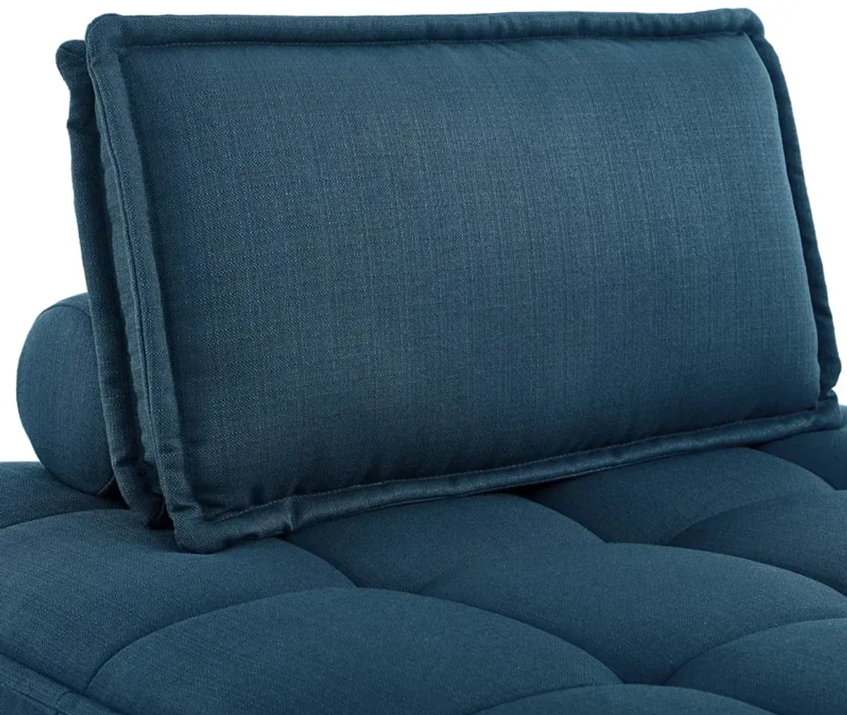 Saunter Tufted Fabric 4-Piece Sectional Sofa Blue